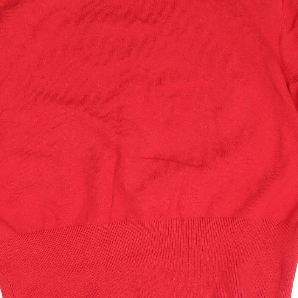 Debenhams Womens Red  Knit Cardigan Jumper Size 14