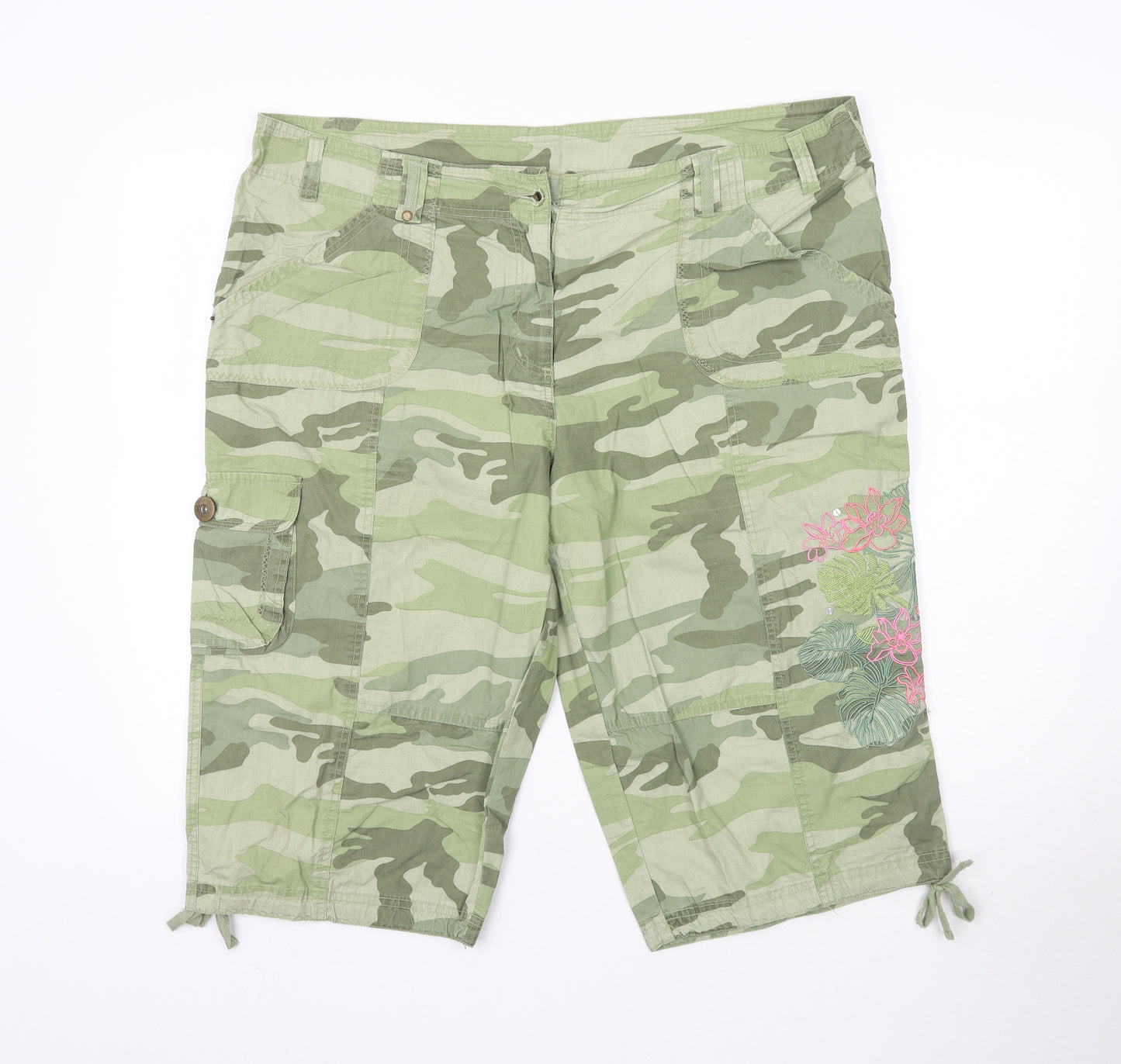 TU Womens Green Camouflage  Bermuda Shorts Size 18