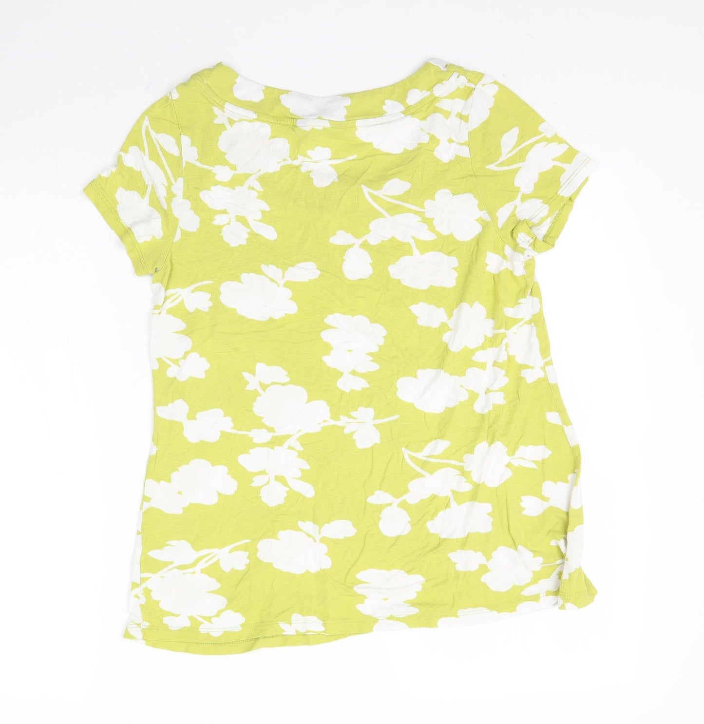 George Womens Green Floral  Basic T-Shirt Size 12