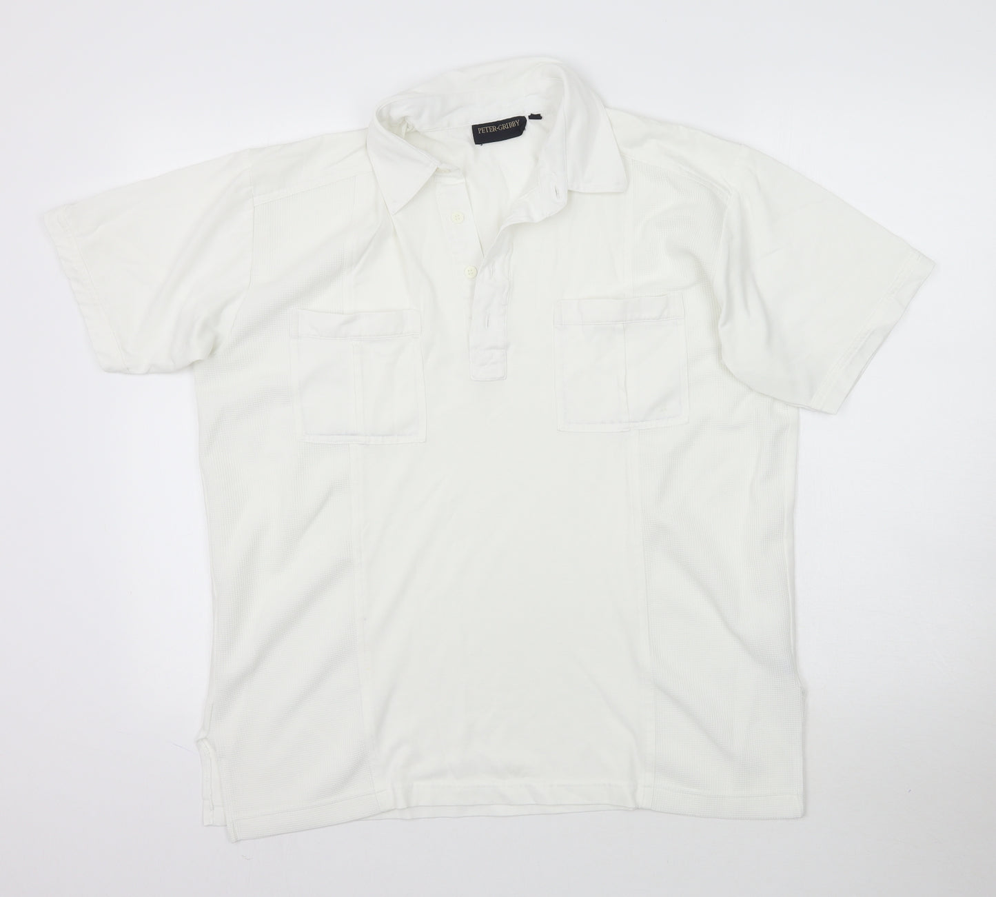 Peter Gribby Mens White    Polo Size L