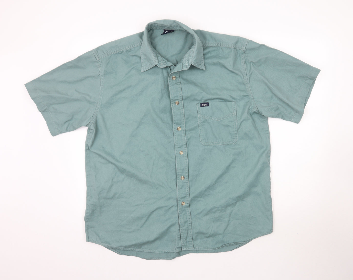 Cotton Traders Mens Grey    Button-Up Size L