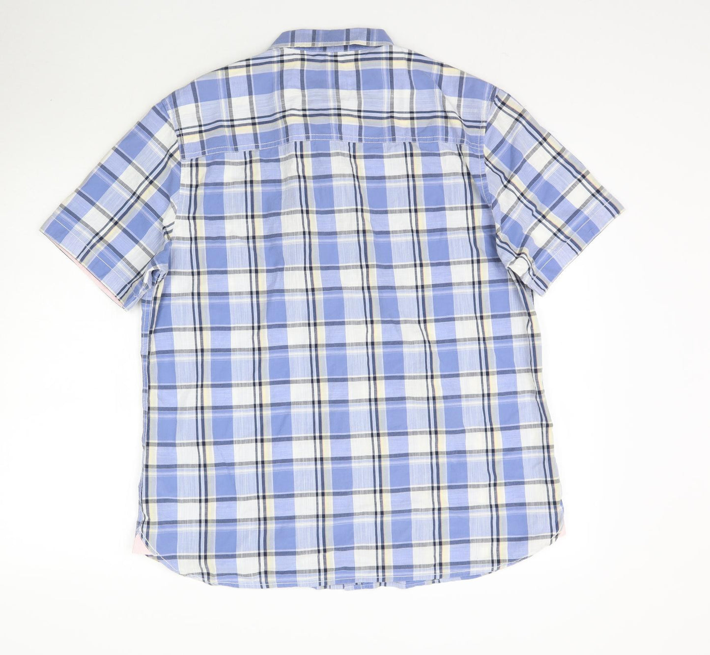Sandstone & Co Men Mens Blue Plaid   Button-Up Size L