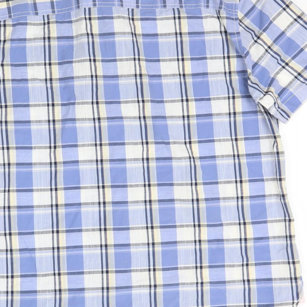 Sandstone & Co Men Mens Blue Plaid   Button-Up Size L