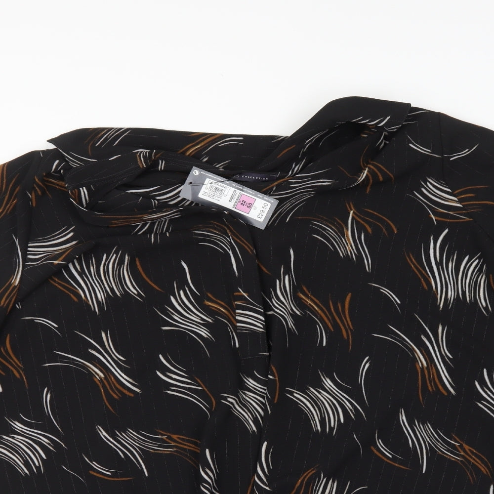 m&s Womens Black   Basic Blouse Size 22