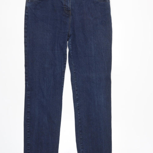 Marks and Spencer Womens Blue  Denim Straight Jeans Size 18 L32 in