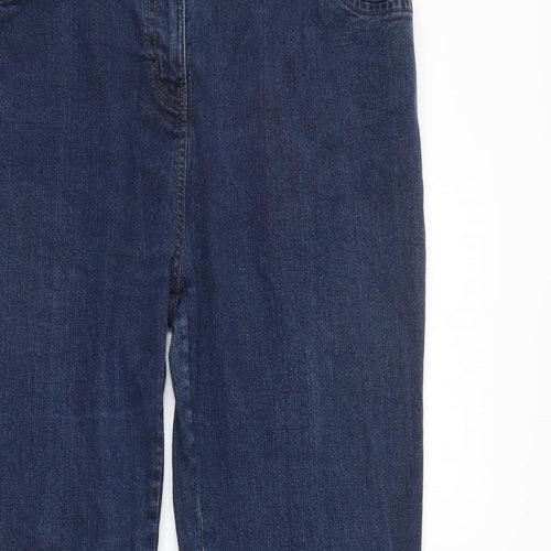 Marks and Spencer Womens Blue  Denim Straight Jeans Size 18 L32 in