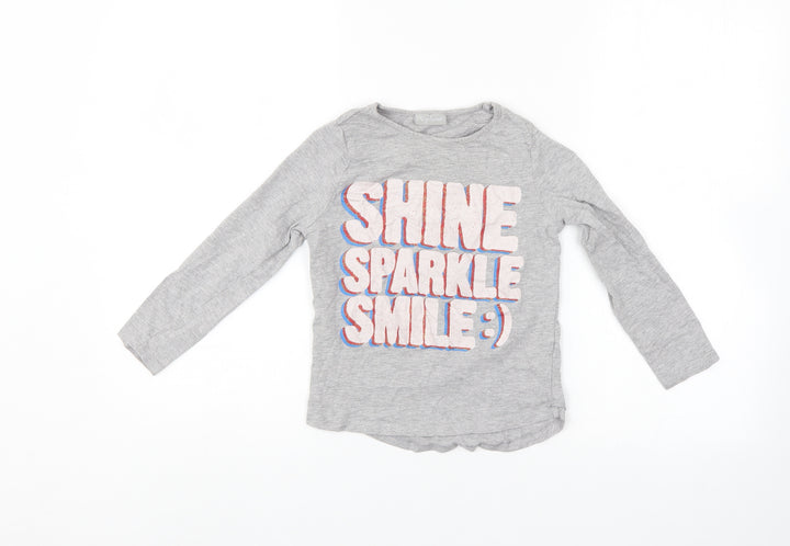I Love Girls Wear Girls Grey Pullover Jumper Size 7 Years