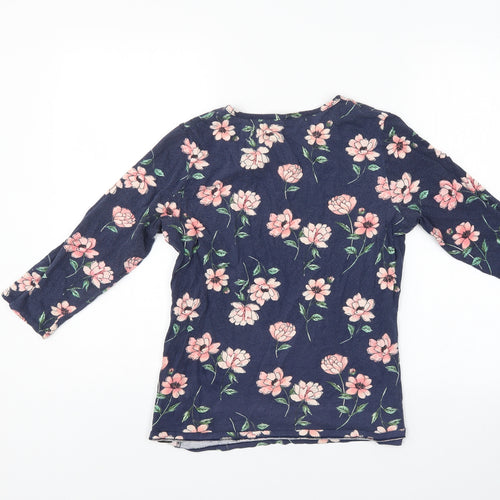 Dorothy Perkins Womens Blue Floral  Basic Blouse Size 14