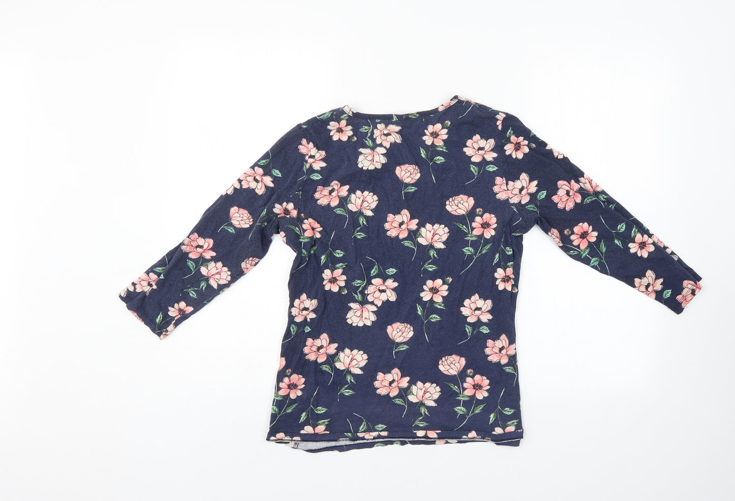 Dorothy Perkins Womens Blue Floral  Basic Blouse Size 14