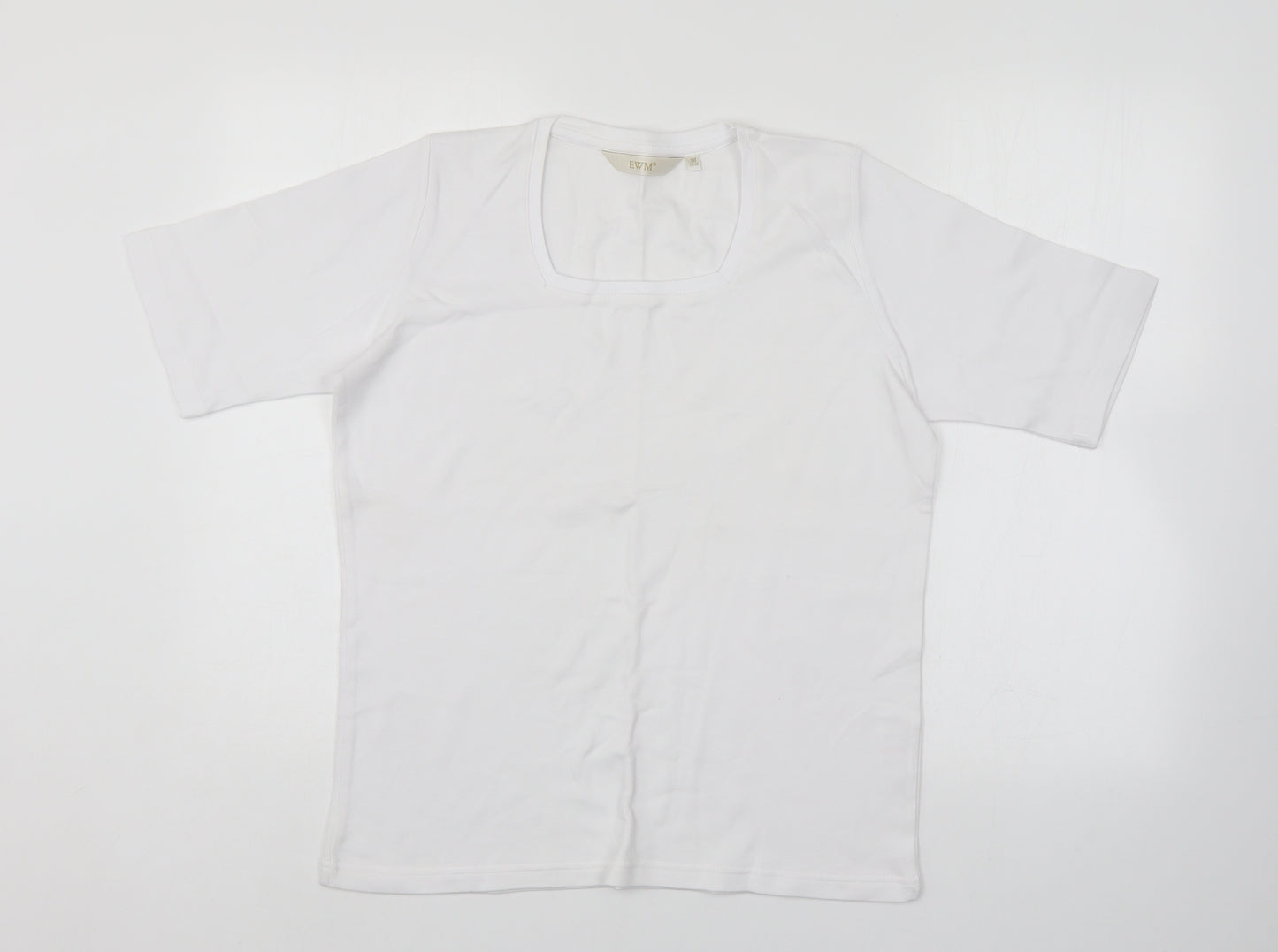 EWM Womens White   Basic T-Shirt Size 14