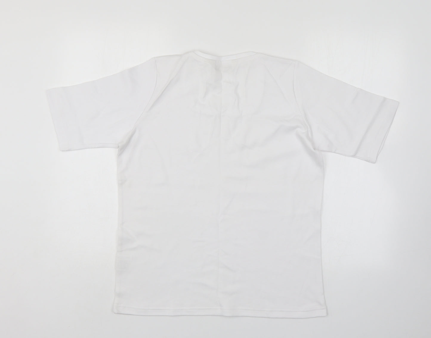 EWM Womens White   Basic T-Shirt Size 14