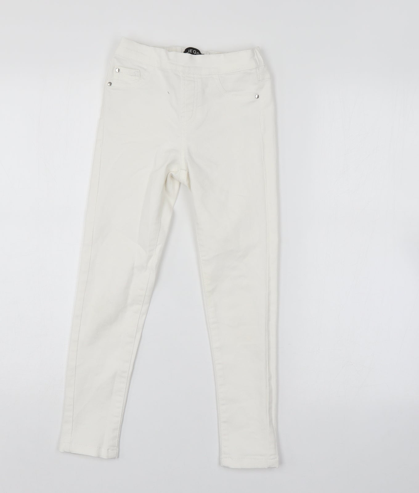 Miss E-Vie Girls White  Denim Jegging Jeans Size 8 Years