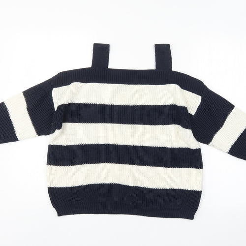 George Womens Blue Striped  Pullover Jumper Size 12