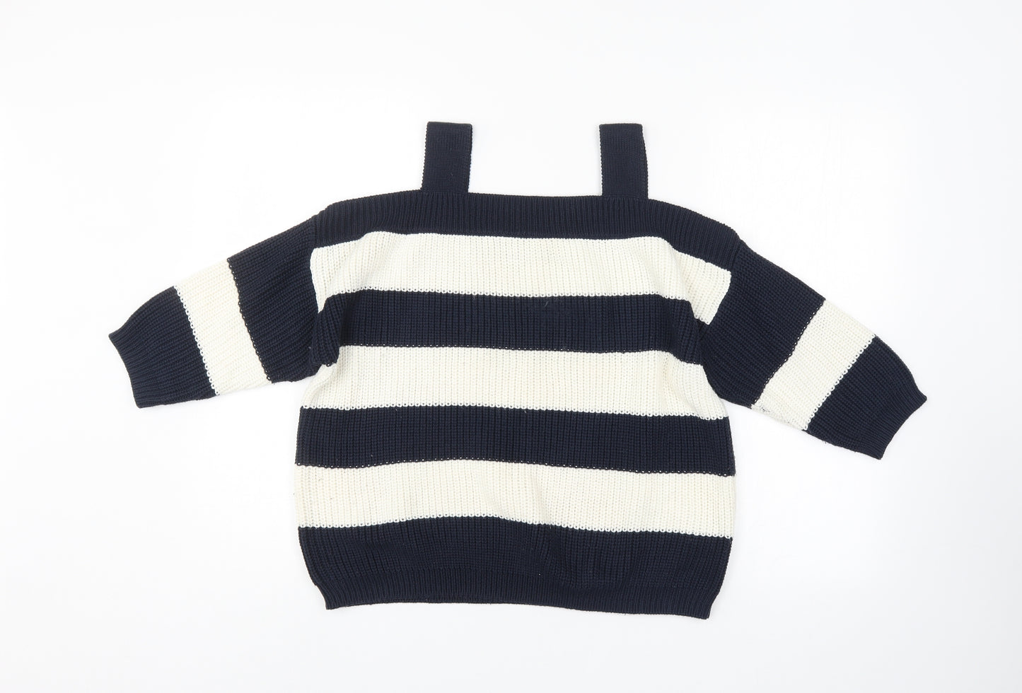 George Womens Blue Striped  Pullover Jumper Size 12