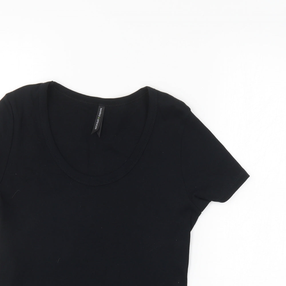Marks and Spencer Womens Black   Basic T-Shirt Size 16