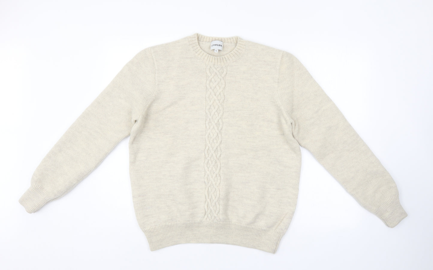 Jaeger Mens Ivory   Pullover Jumper Size XL