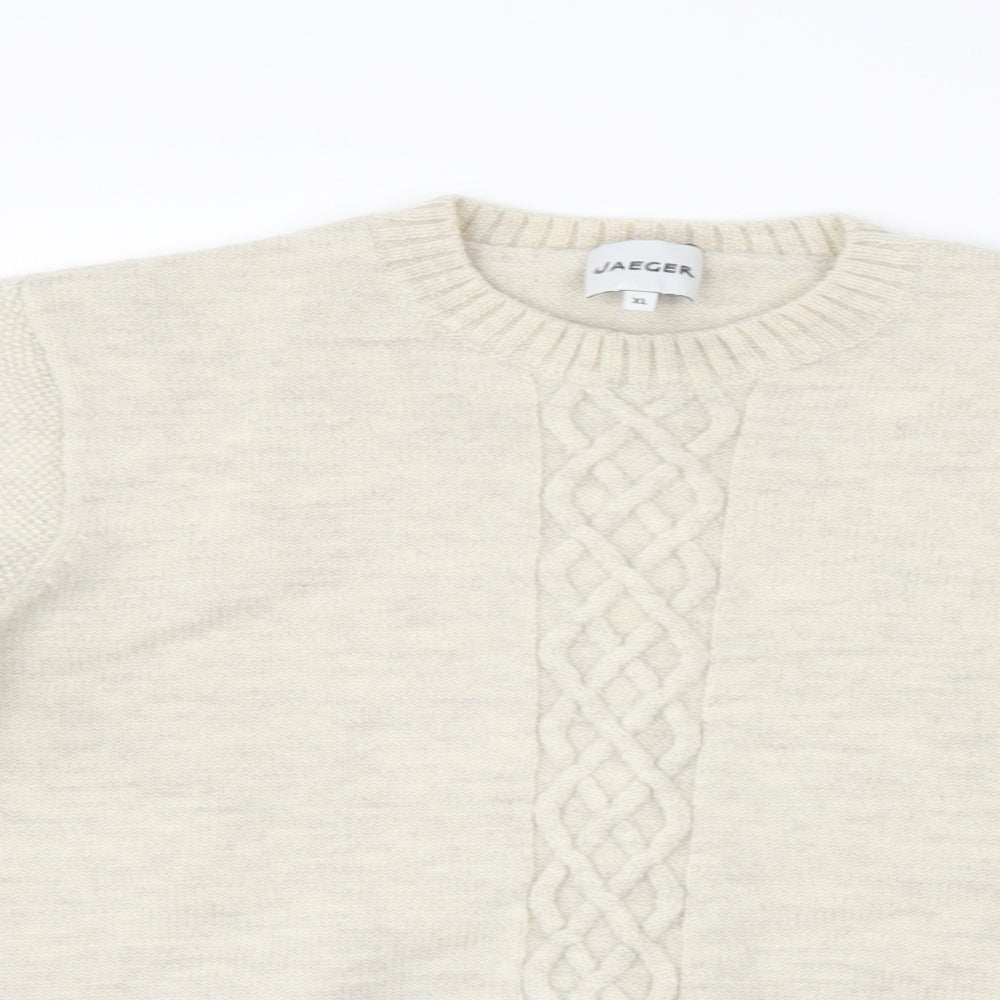 Jaeger Mens Ivory   Pullover Jumper Size XL