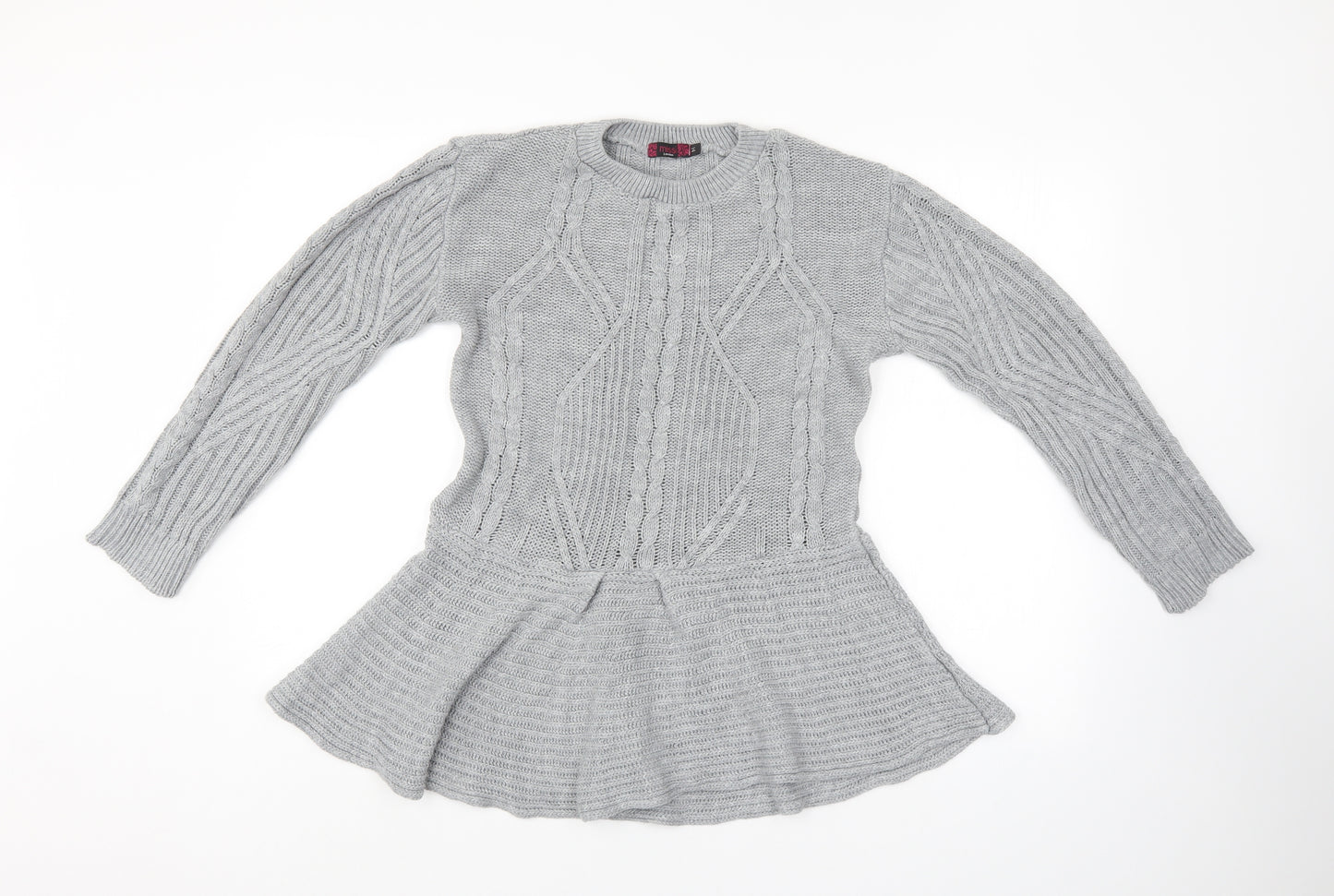 Missi Womens Grey   Tunic Jumper Size M