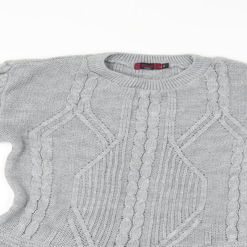 Missi Womens Grey   Tunic Jumper Size M