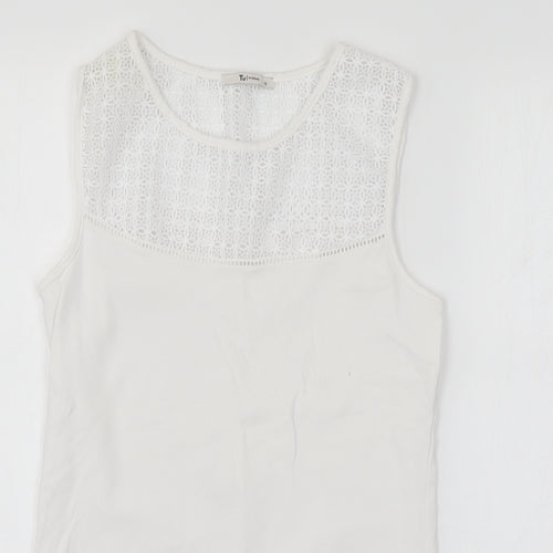 TU Womens White   Basic Tank Size 12
