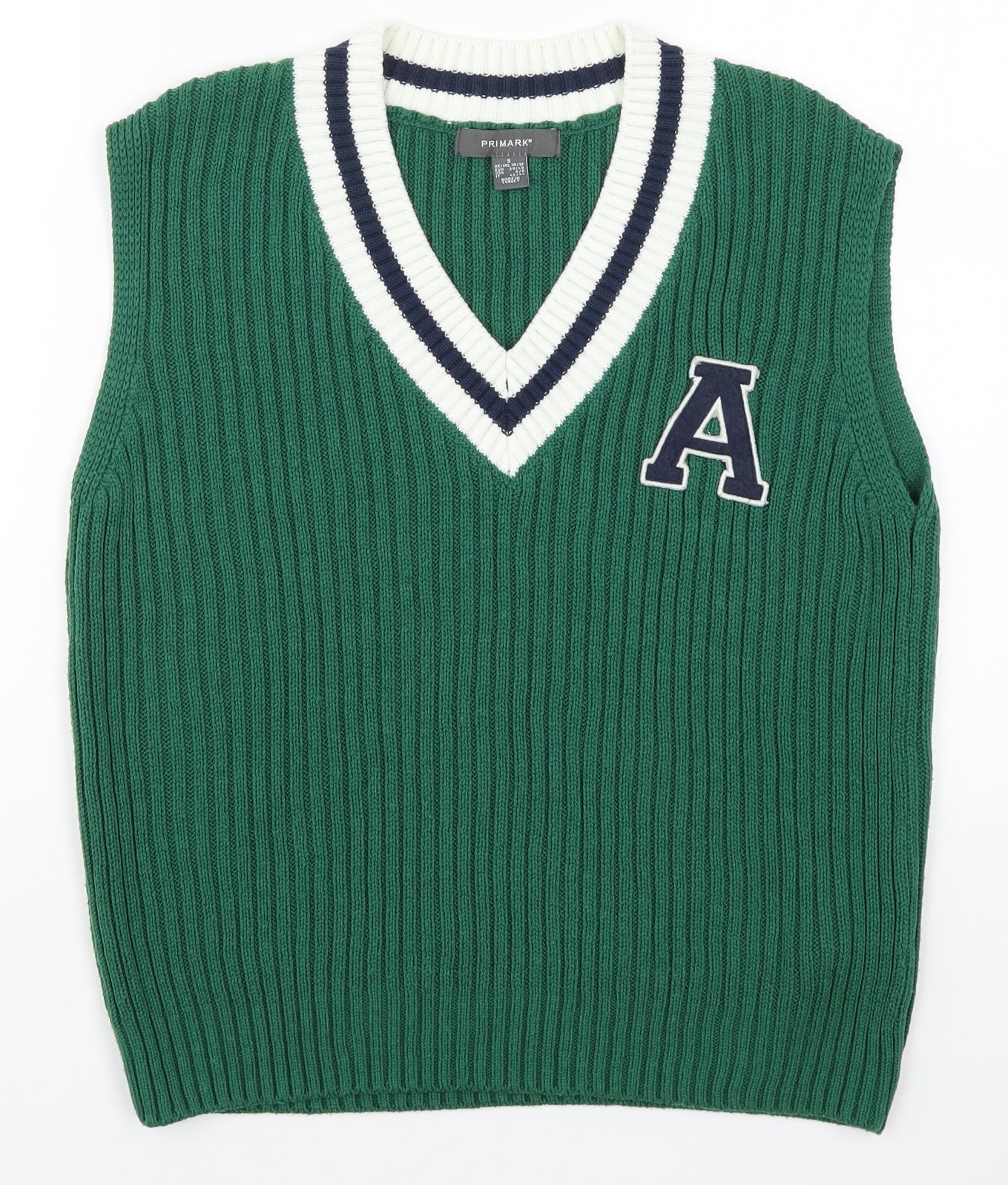 Primark Womens Green  Knit Vest Jumper Size 10  - A