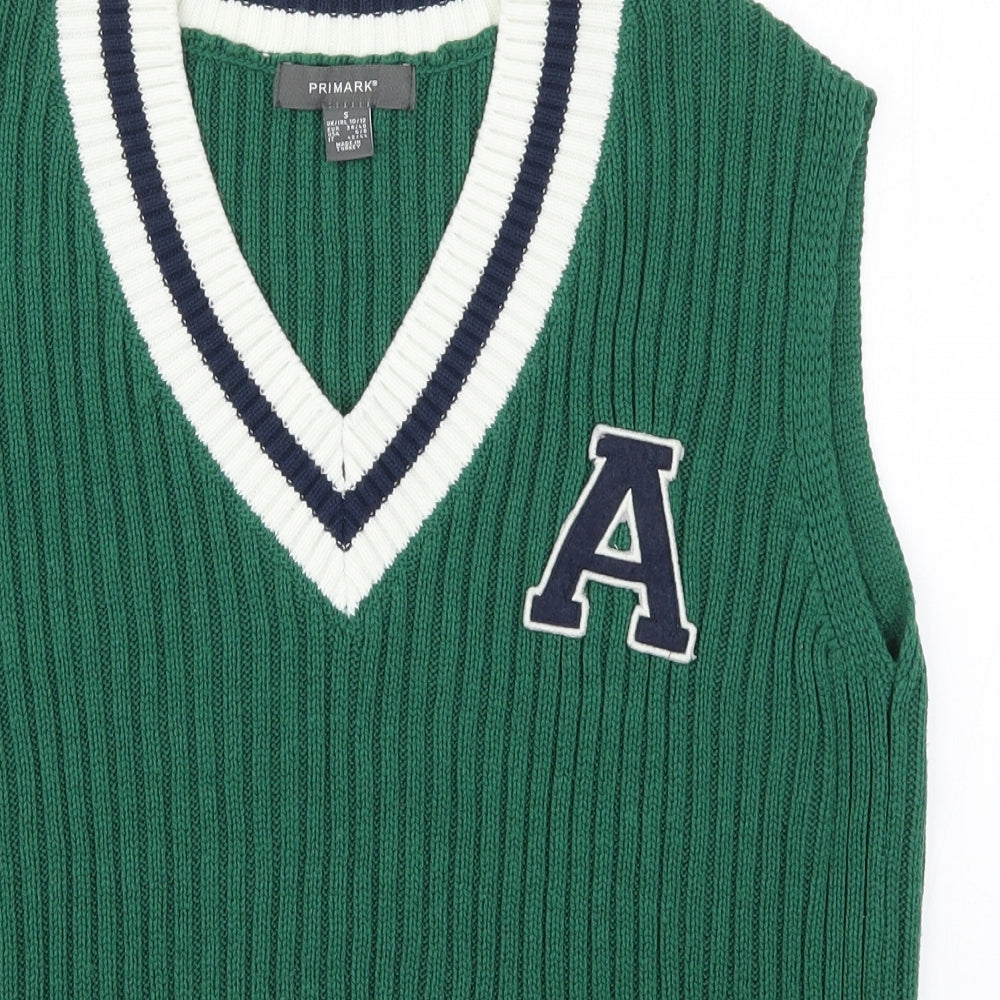 Primark Womens Green  Knit Vest Jumper Size 10  - A