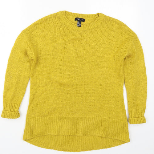 New Look Womens Yellow  Knit Pullover Jumper Size S