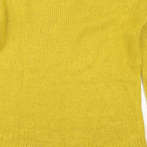 New Look Womens Yellow  Knit Pullover Jumper Size S