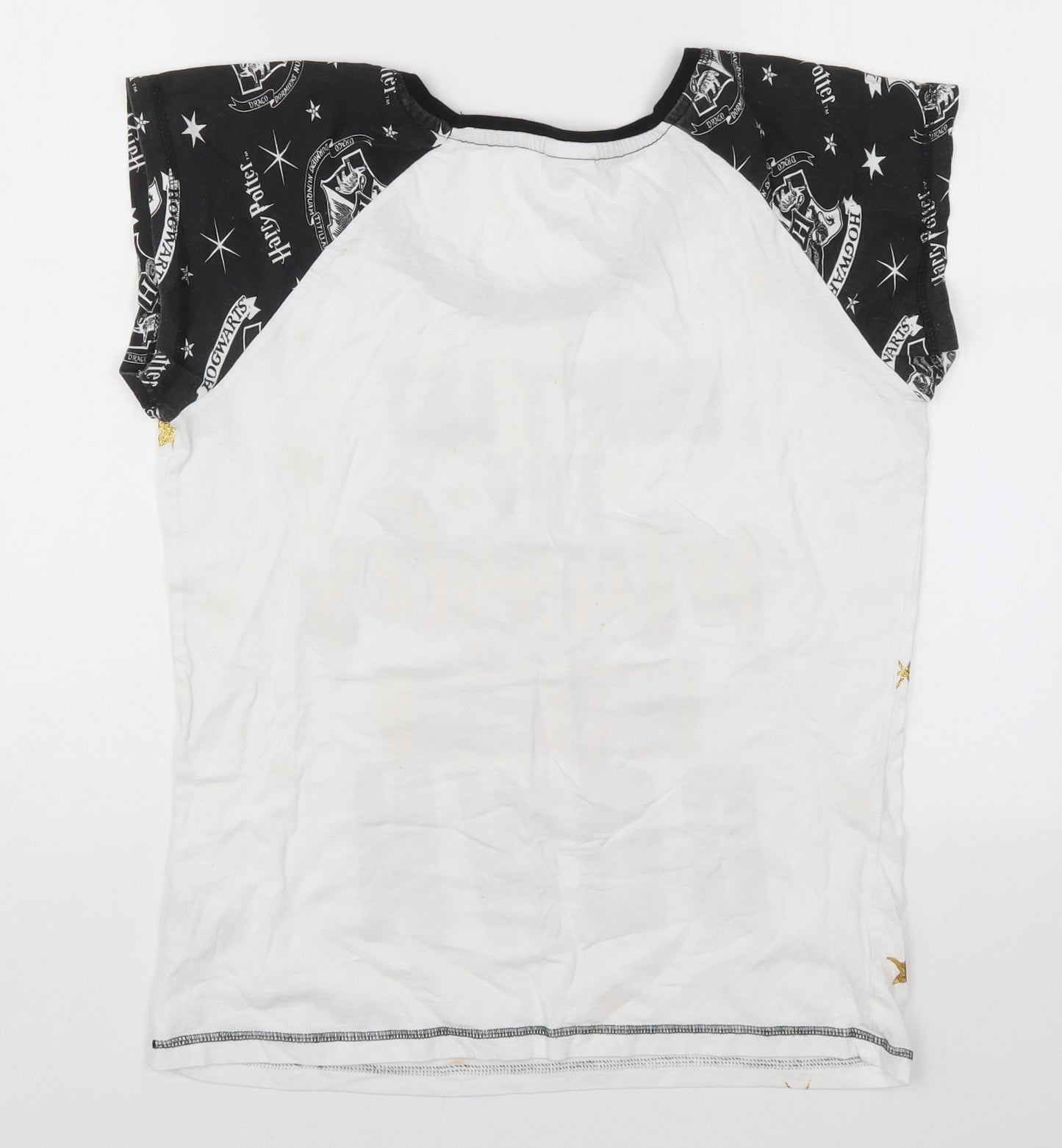 Preworn Womens White Solid  Top Pyjama Top Size 12  - Don't Let the Muggles get You Down