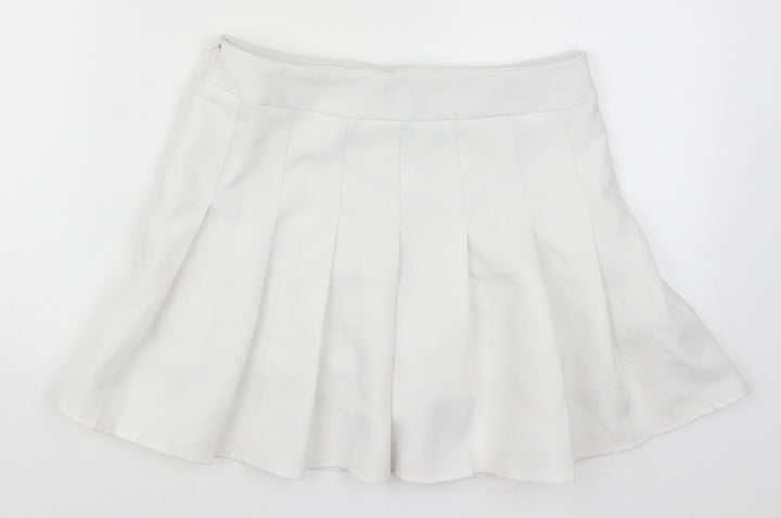 Fashion & Style Womens White Pleated Skirt Size M