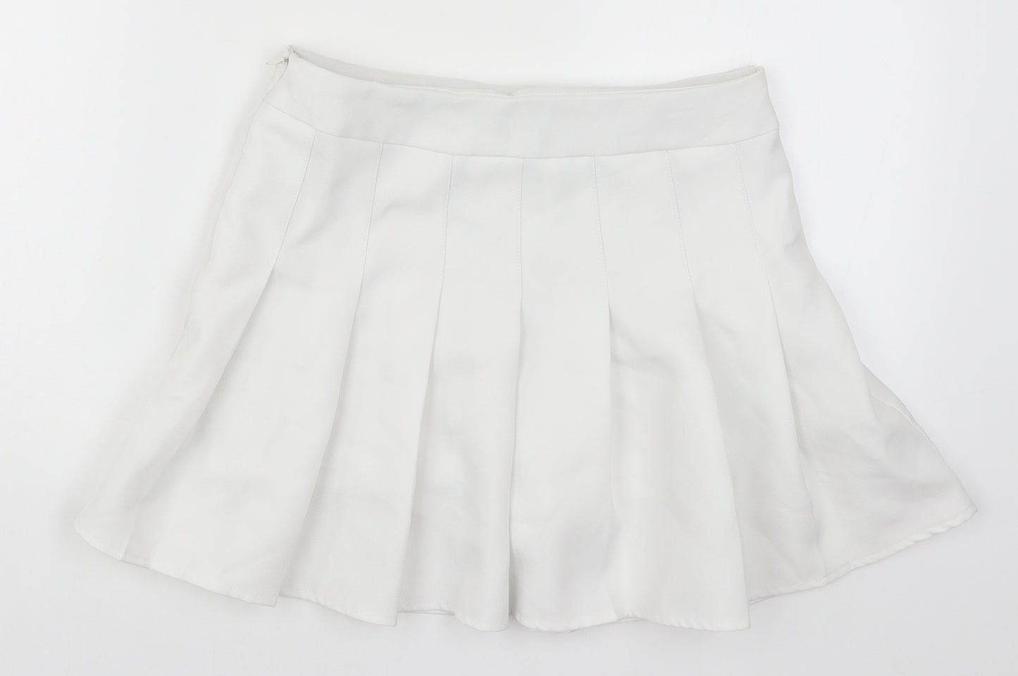 Fashion & Style Womens White   Pleated Skirt Size M