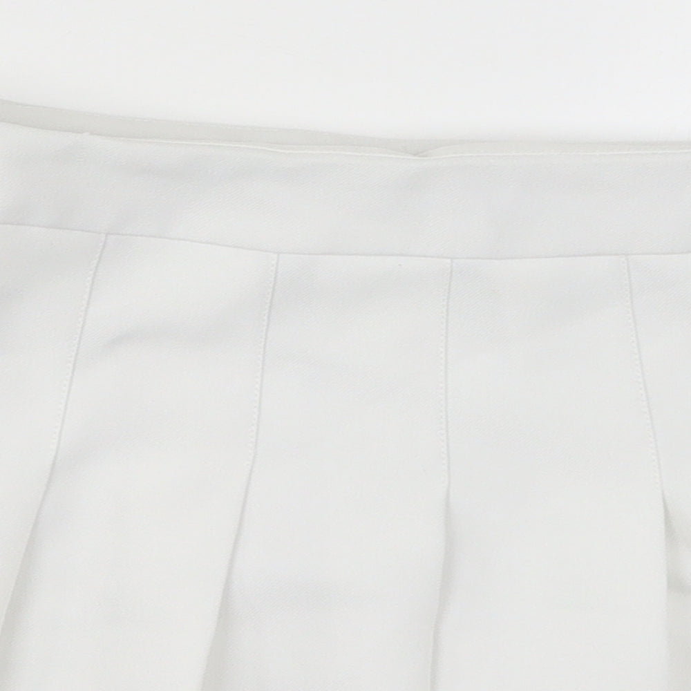 Fashion & Style Womens White   Pleated Skirt Size M