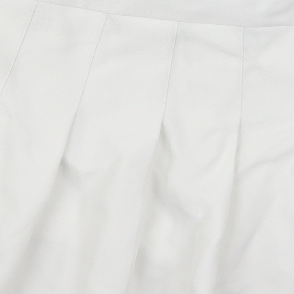 Fashion & Style Womens White   Pleated Skirt Size M