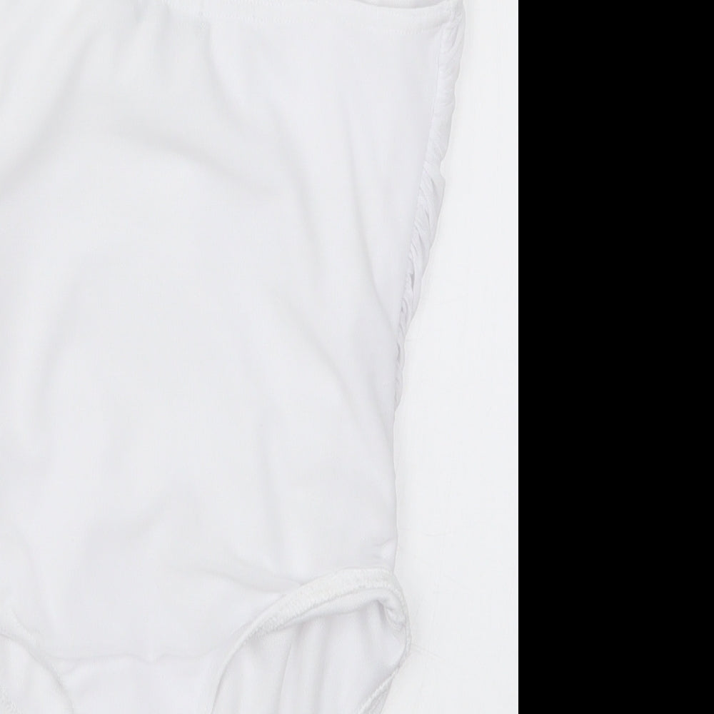 PRETTYLITTLETHING Womens White   Bodysuit One-Piece Size 10