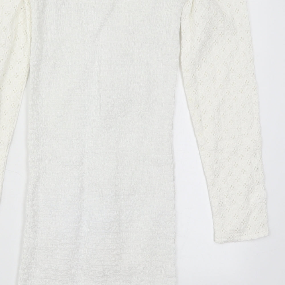 Missguided Womens White   Bodycon  Size 8