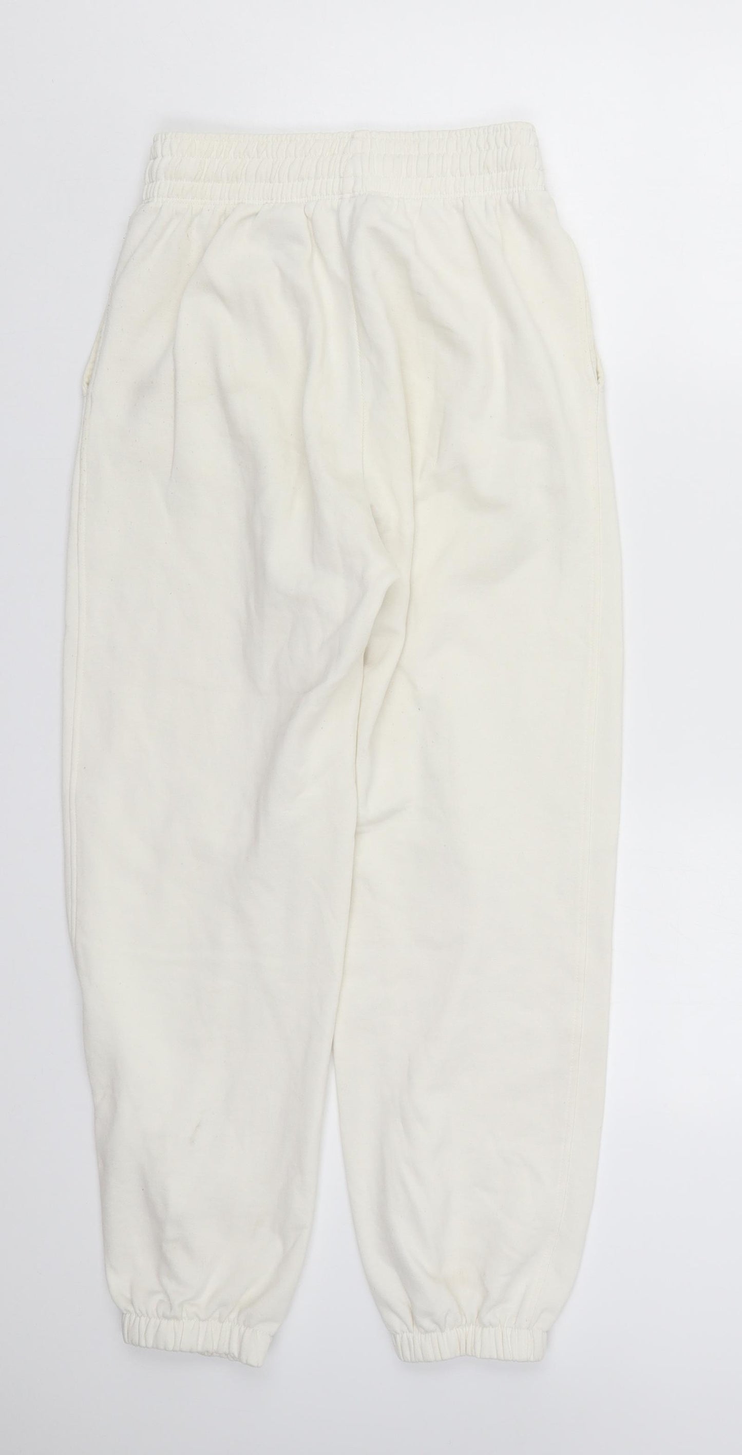H&M Womens Ivory   Sweatpants Trousers Size XS L26.5 in