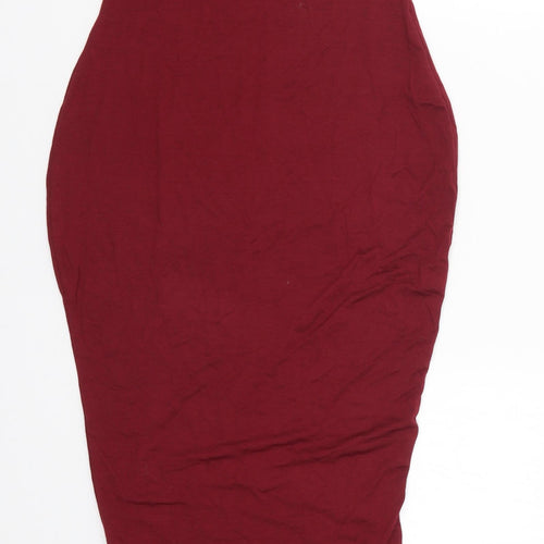 Boohoo Womens Red   Bodycon  Size 10