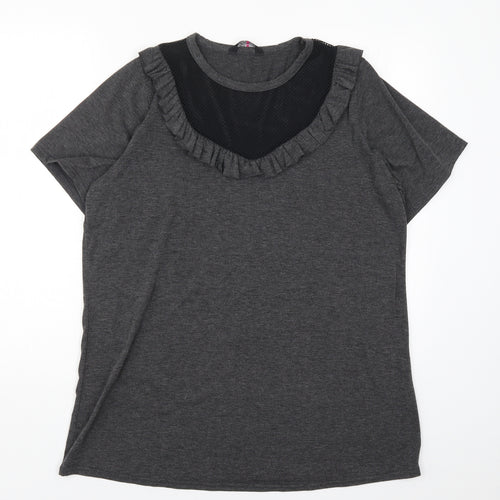 Yours Womens Grey   Basic T-Shirt Size 16
