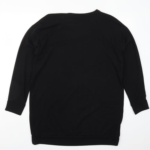 Yours Womens Black   Pullover Sweatshirt Size 16  - Lips