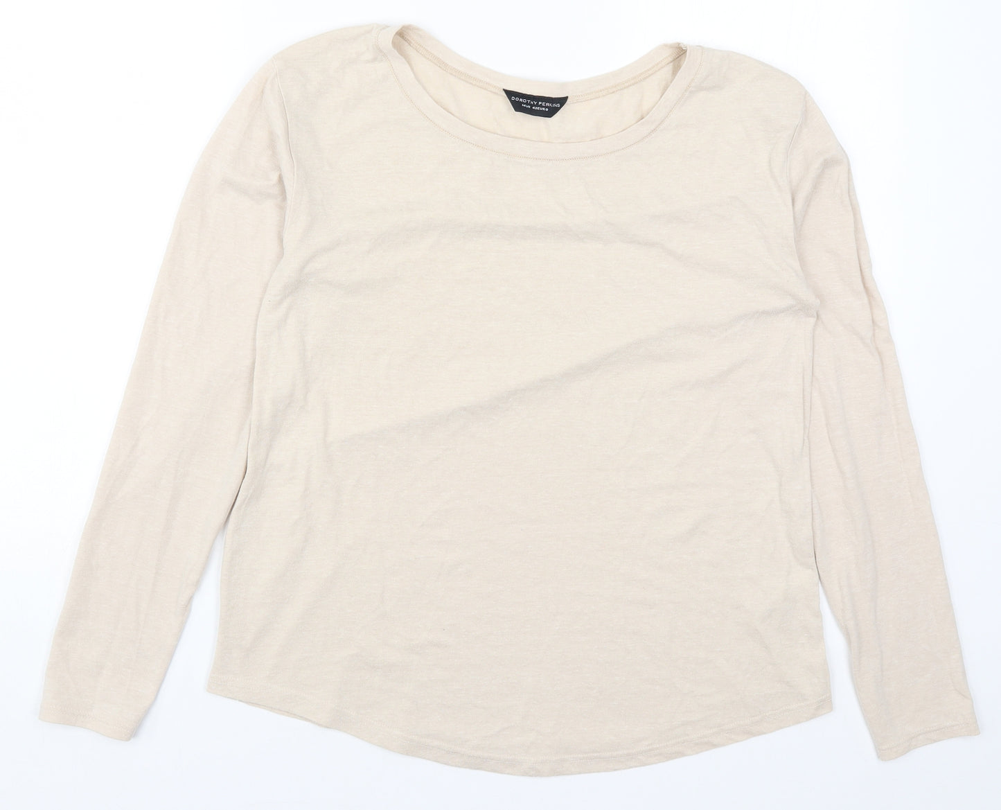 Dorothy Perkins Womens Beige   Basic T-Shirt Size 14
