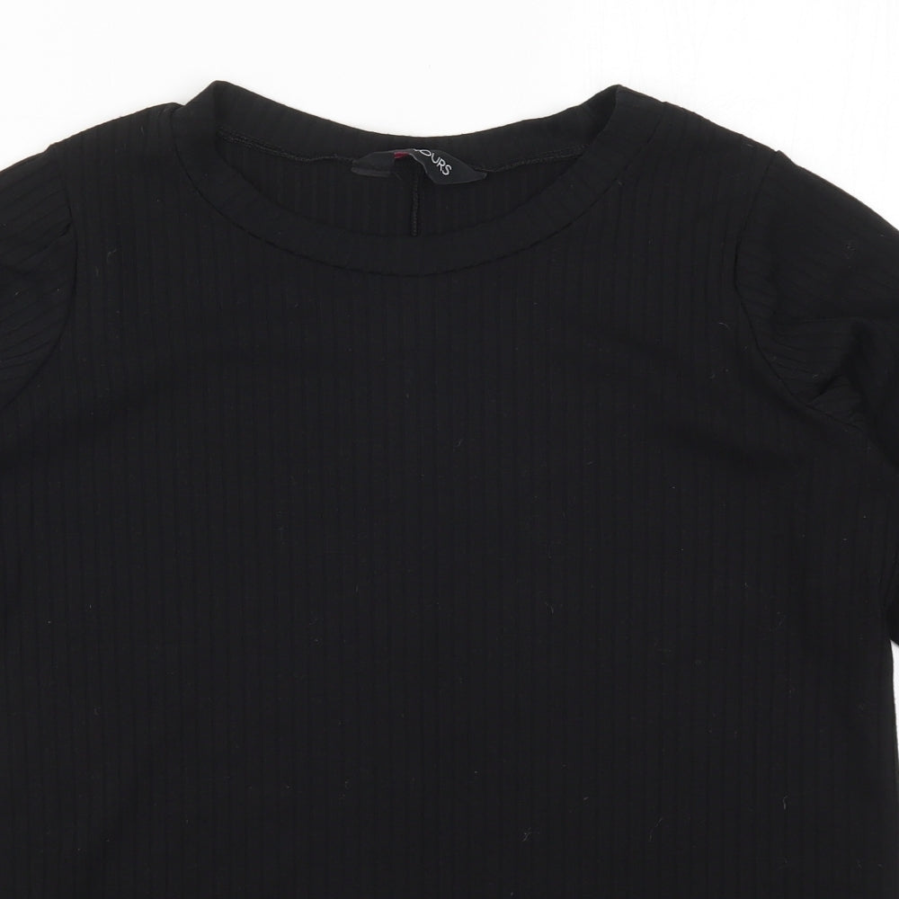 Yours Womens Black   Basic T-Shirt Size 16