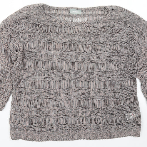 Wallis Womens Grey  Knit Pullover Jumper Size M