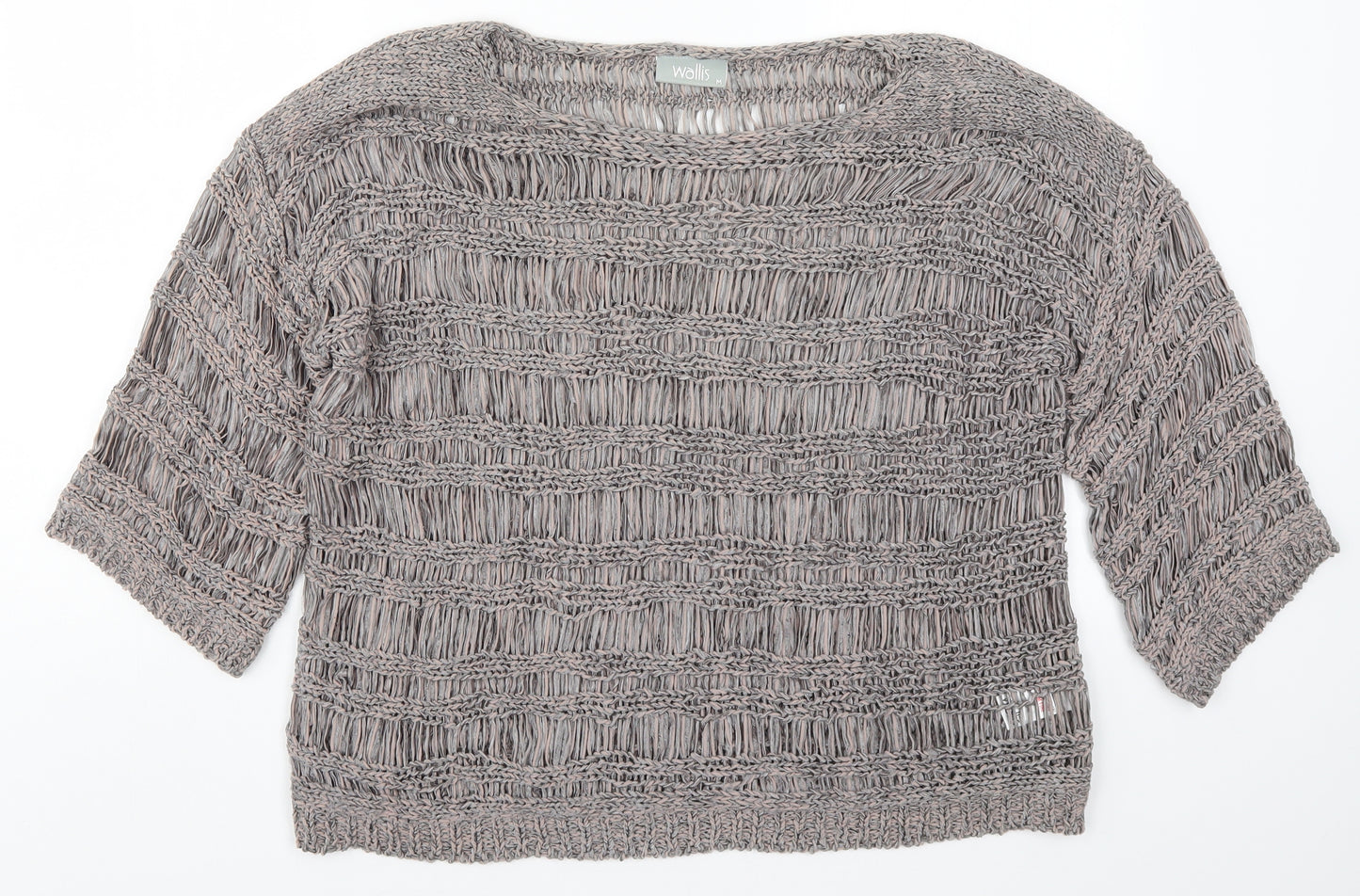 Wallis Womens Grey  Knit Pullover Jumper Size M