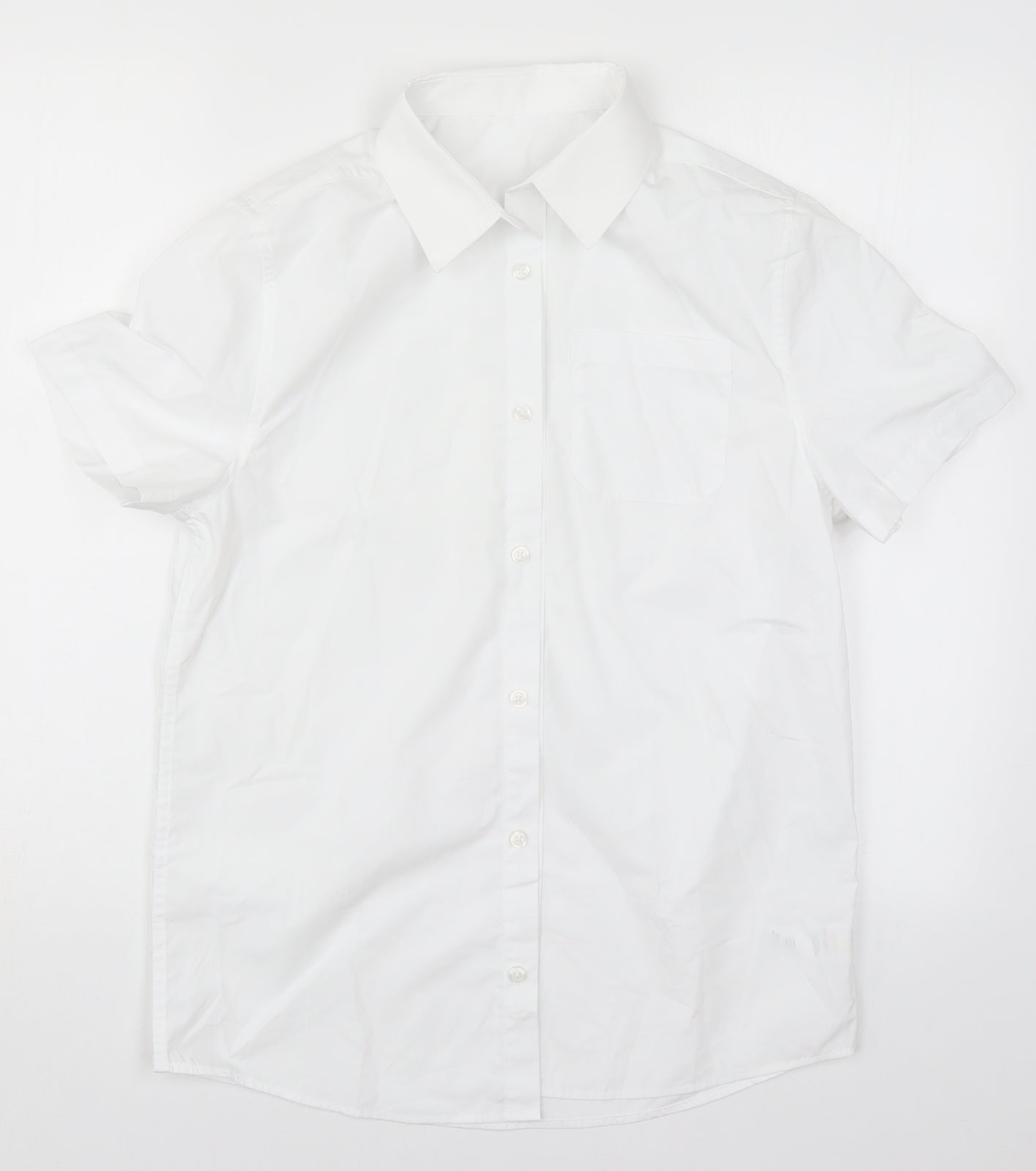 F&F Boys White   Basic Dress Shirt Size 13-14 Years