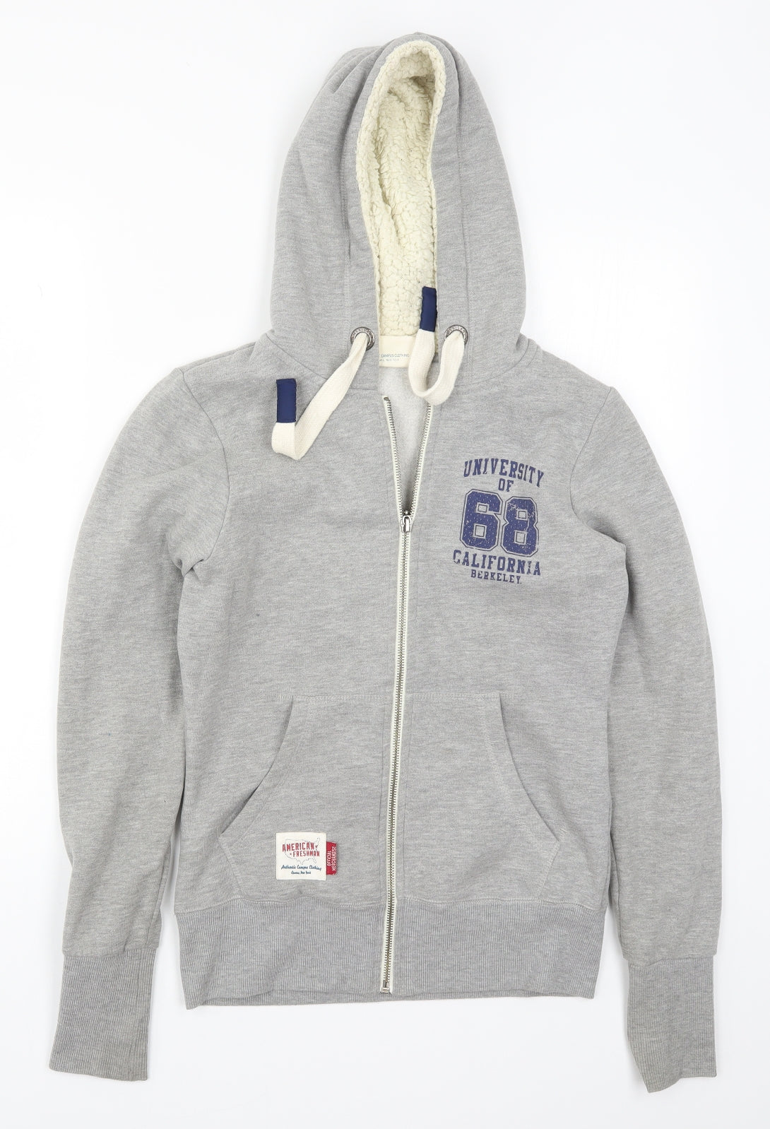 American Freshman Womens Grey   Full Zip Hoodie Size S  - University of California