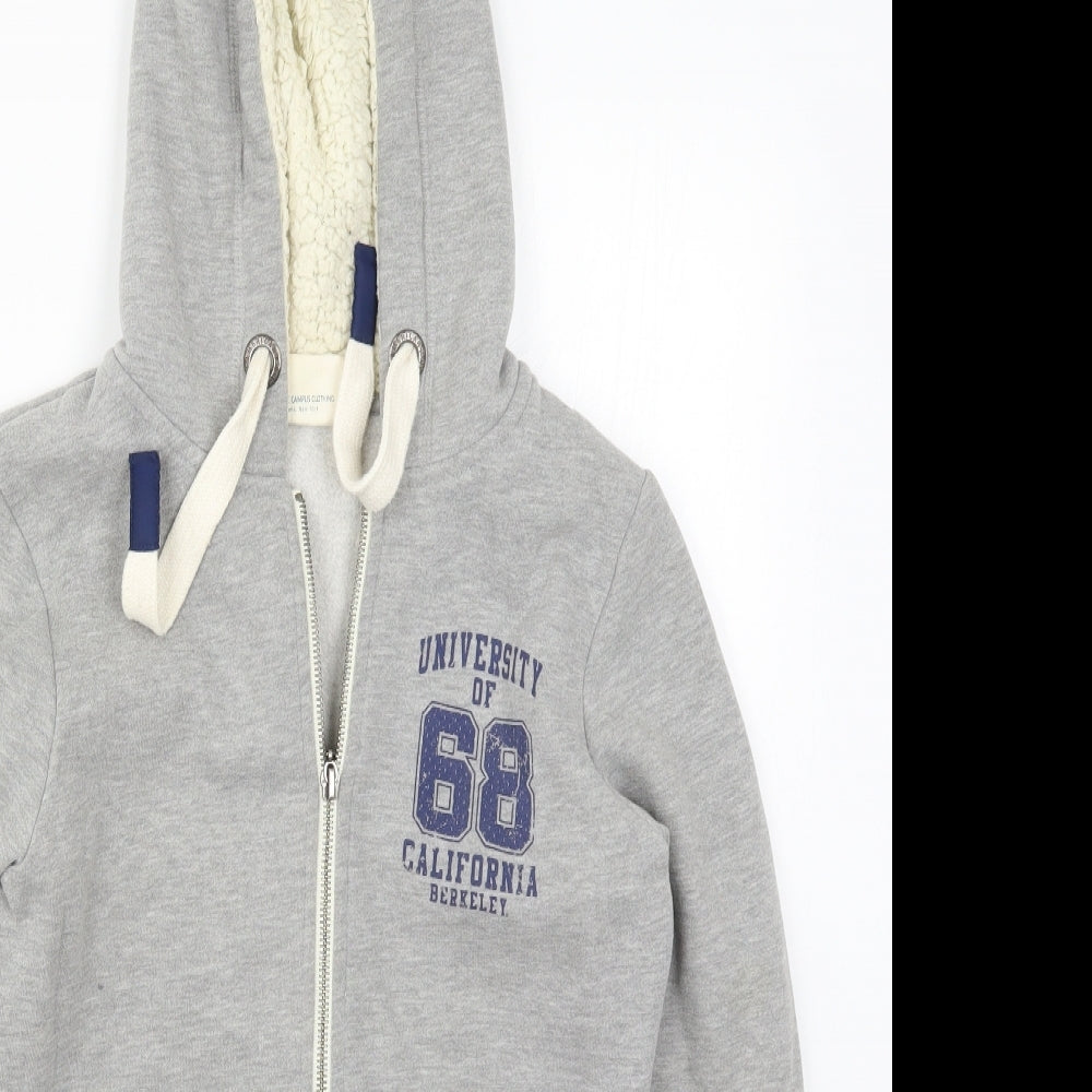American Freshman Womens Grey   Full Zip Hoodie Size S  - University of California