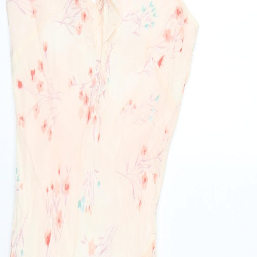 New Look Womens Pink Floral  A-Line  Size 10