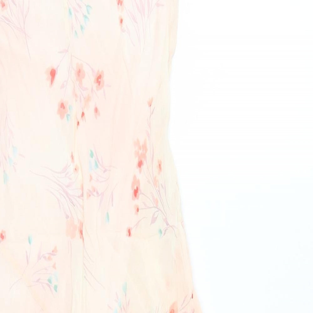 New Look Womens Pink Floral  A-Line  Size 10