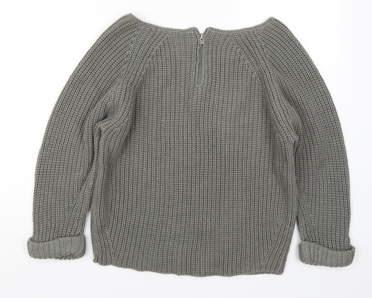 River Island Womens Grey  Knit Pullover Jumper Size 12