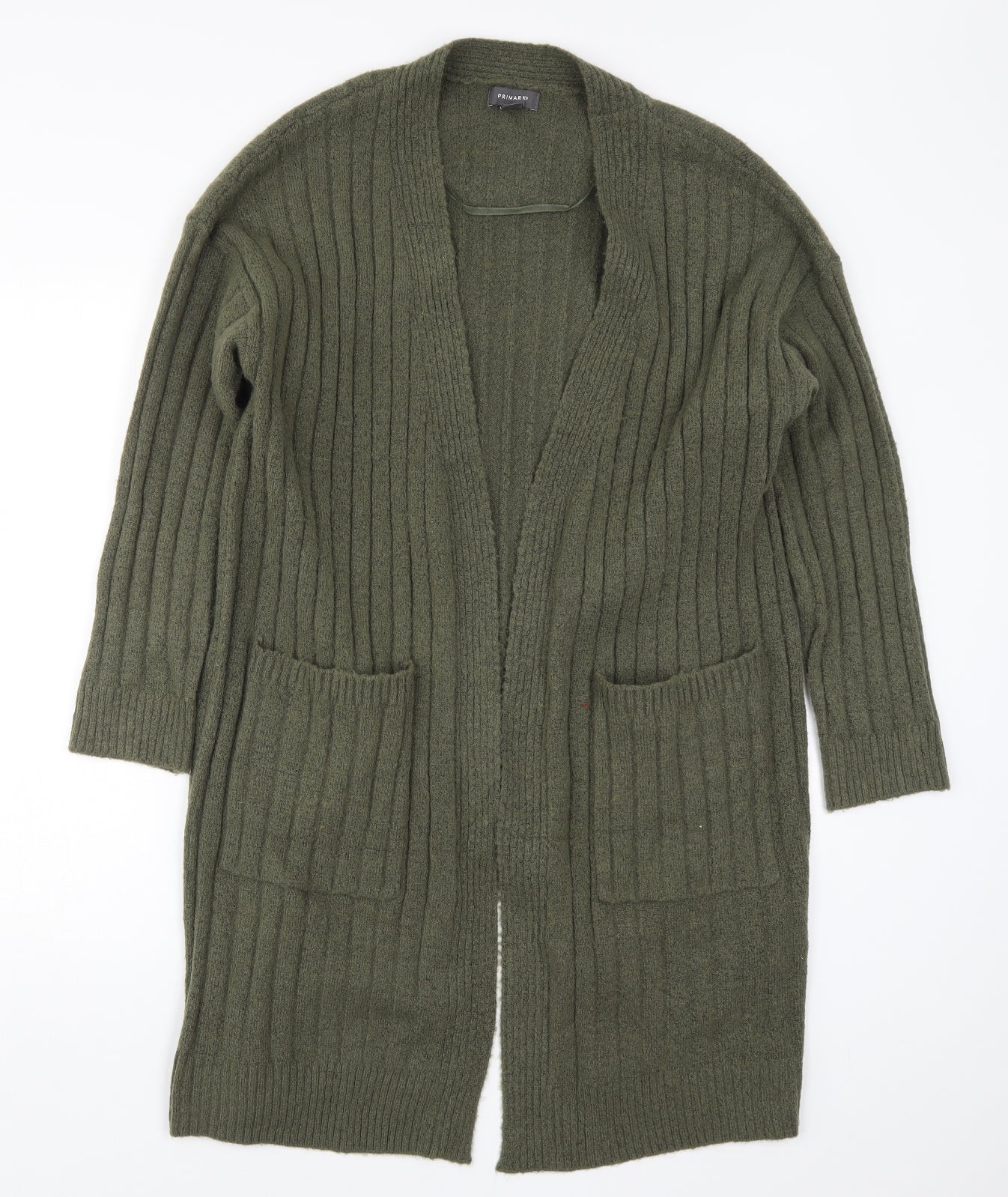 Primark Womens Green  Knit Cardigan Jumper Size 14